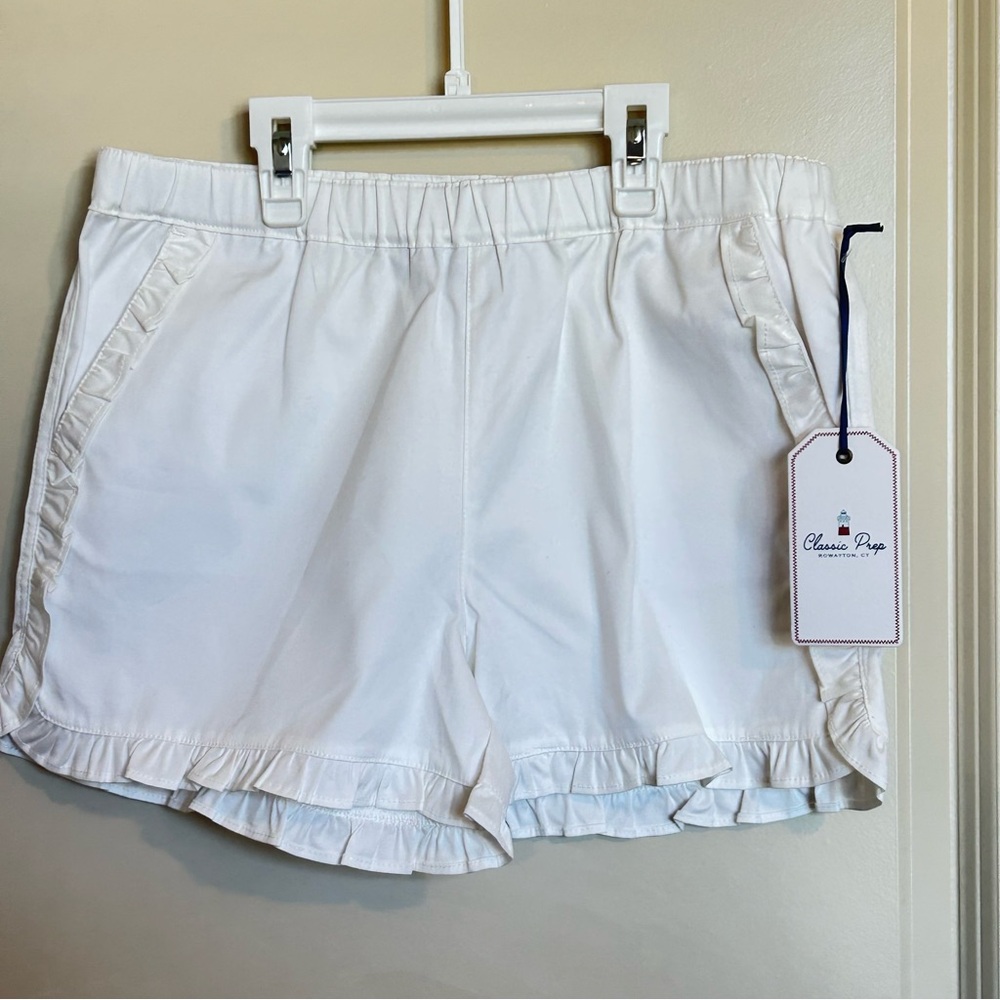 NWT SzXL Classic Prep Millie Ruffled Shorts